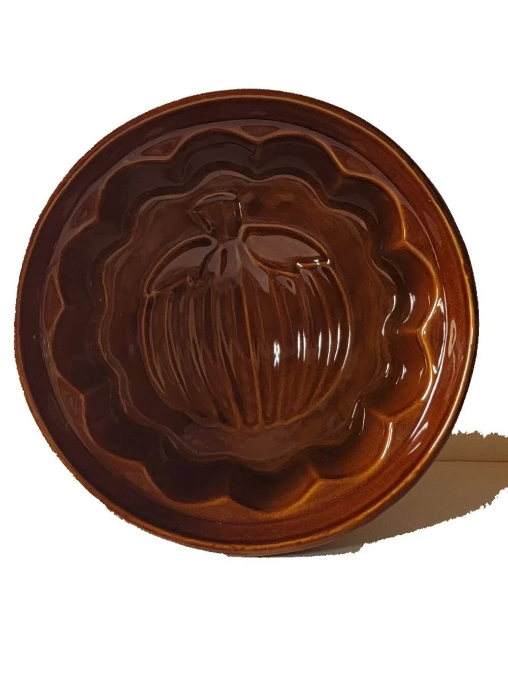 Crate & Barrel Pumpkin Ceramic Stoneware, Cake, Bread, Jello Mold, Fall Bakeware